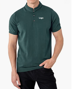 High Quality Men's Polo <b>Shirts</b> For <b>Half</b> Sleeve <b>Shirts</b> 100% Cotton Stand Collar Breathable Solid Color Polo <b>Shirts</b> - Product Image 4