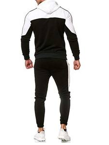 Conjunto Deportivo de Felpa con Capucha, de Poliéster/Algodón, Color Sólido, Corte Regular, para Hombre, Fabricado en Pakistán, Top y Pantalones Joggers - Product Image 2