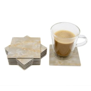 Most Selling Marble <b>Drink</b> <b>Coasters</b> for Hotels Restaurants and Cafes Premium Tabletop Protection for Coffee Cups Tea Mugs - Product Image 1