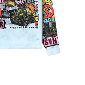 T-shirt à manches longues imprimé avec slogan 2026, streetwear oversize pour homme, jersey imprimé en coton, col rond - Product Image 2