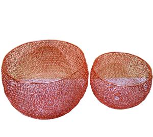 Panier de rangement en fil de cuisine or Rose pour fruits et légumes, seau métallique de stockage de haute qualité pour la maison - Product Image 1