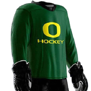 Conjunto de Jersey de Hockey sobre Hielo Verde y Amarillo con Logotipo O, Manga Larga, Cuello en V, Poliéster que Absorbe la Humedad, Unisex para Adultos, Corte Regular, Personalizable - Product Image 4