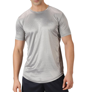 เสื้อยืดออกกำลังกายคอกลมทรงเข้ารูป ผลิตจากโพลีเอสเตอร์ 100% ปรับแต่งได้ เป็นมิตรกับสิ่งแวดล้อม แห้งเร็ว ระบายอากาศดี แขนสั้น - Product Image 1