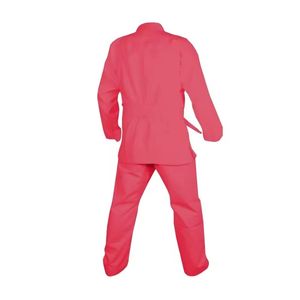 Kimono Rosa de Artes Marciales para Mujer y Niña, Uniforme de Entrenamiento de Algodón para BJJ, Conjunto de Uniforme de Karate para Niños con Cinturón Blanco - Product Image 2