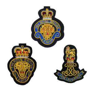 Insignia Bordada a Mano Personalizada para Blazer, Escudo Táctico Universitario al por Mayor, Servicio OEM con Hilo Dorado, Tela de Lona 3D - Product Image 6