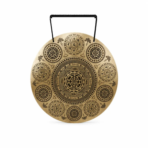Gong de Viento de Bronce Hecho a Mano, Instrumento Musical Grabado para Terapia de Sonido, Meditación y Sanación, Gong de Viento y Platillos - Product Image 1