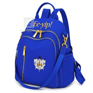 Custom Sigma Gamma Rho Sorority <b>Backpack</b> embroidered logo Casual Style <b>Large</b> Capacity <b>Backpack</b> for girls with polyester lining - Product Image 1