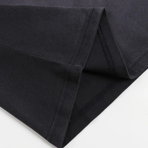 T-shirt vintage surdimensionné pour homme, délavé à l'acide, imprimé sérigraphié effet soleil, manches courtes, style streetwear classique - Product Image 5