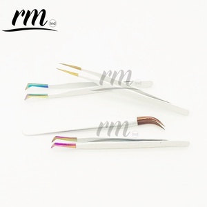 Pinzas para Extensión de Pestañas RMI de Alta Calidad con Logotipo Personalizado, Punta Anti-Magnética Dentada, Acero Inoxidable, 12cm/14cm - Product Image 6
