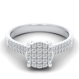 Bagues de fiançailles REYES en argent sterling 925 plaqué or jaune 14 carats, serties de moissanite DEF VVS taille ronde, bijoux originaux, vente chaude - Product Image 5