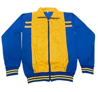 Chaqueta Deportiva Escolar Unisex Azul y Amarilla para Niños, Ecológica, Duradera, Transpirable, 100% Poliéster, con Forro Polar, para Verano