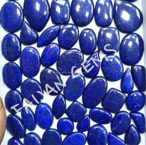 Cabochon de pierres précieuses en vrac LAPIS LAZULI naturelles polies en forme de mélange et tailles pour la fabrication de pendentifs de bijoux - Product Image 2
