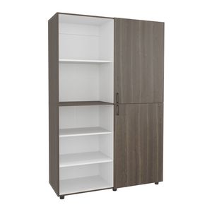 Armadio Eco High a Una Porta, Compatto, Bianco Mogano, per Camera da Letto, con Asta Appendiabiti e Ripiani Interni - Product Image 5