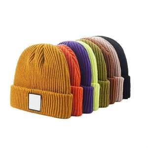 Bonnet unisexe chaud et doux en coton et laine tricoté, ajustable, extensible, confortable, léger, respirant, décontracté, pour l'extérieur - Product Image 3