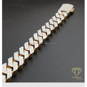 Luxury Moissanite Diamond Cuban Link <b>Bracelet</b> Crafted in 925 <b>Sterling</b> <b>Silver</b> with Fully Iced Bold Hip Hop Design - Product Image 6