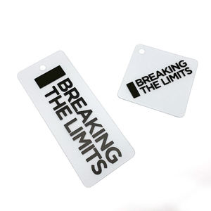Printing Manufacturer Customize logo <b>Tag</b> Transparent PVC Card Custom UV logo Translucent Plastic Swing <b>Tag</b> Clothing Hangtag - Product Image 3
