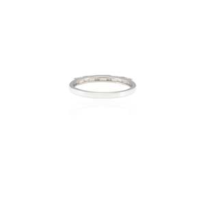 14K Solid Gold Baguette Diamond <b>Stacking</b> Band-IGI Certified Engagement <b>Ring</b> - Product Image 5