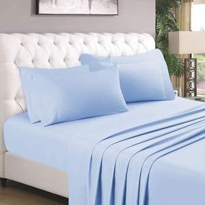 Wholesale Hotel White/Color Satin Plain Bedsheet - Product Image 1