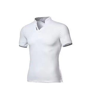 เสื้อถักสีดำสำหรับผู้ชาย ผ้าฝ้าย 100% ระบายอากาศได้ดี กันน้ำ ไร้รอยต่อ ป้องกันรอยยับ มีกระเป๋าโลโก้ด้านหน้า ทรง 6 แผง สวมใส่สบาย แบบลำลอง - Product Image 5