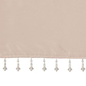 Mantovana in finta seta Blush leggera con perline tende e mantovane 50x26" - Product Image 6