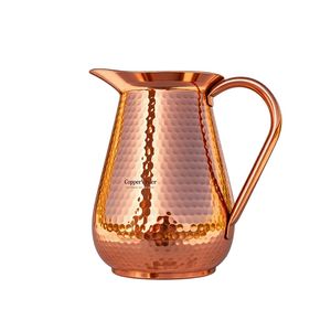 Jarra de Cobre Forjada a Mano, Diseño Sólido, Estilo Moderno, a Prueba de Fugas, Portátil, para Uso Doméstico, Regalo para Fiestas y Bodas, Vajilla - Product Image 4