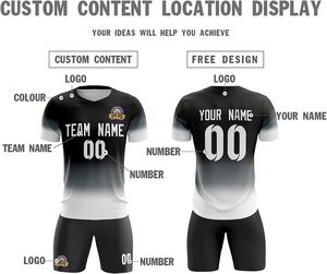 Ensemble de maillots de football sur mesure unisexe, col en V, sans manches, 100% polyester, évacuation de l'humidité, impression numérique, uniformes d'équipe personnalisés - Product Image 2