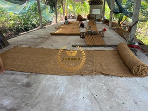 Natural Brown Coco <span class=keywords><strong>Net</strong></span> Shade Velas Triangular Retangular Quadrado Tecido De Fibra De Coco Com Pontos Afixáveis Cabide De Metal - Product Image 5