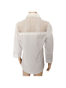 Blusas de algodón de longitud media para mujer, éxito de ventas, tejido floral, estampado geométrico de puntos sólidos, Vintage, transpirable, ecológico, informal - Product Image 5