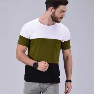T-Shirt pour hommes, toutes saisons, blocs de couleurs, vente en gros, à bas prix, entièrement personnalisé, décontracté, impression - Product Image 2