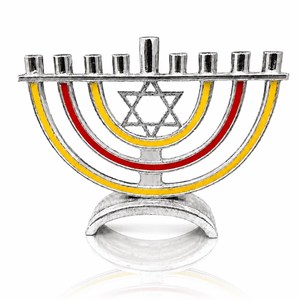 Colorful Aluminum Hanukkah & Christmas Menorah Handmade Eco-Friendly <b>Decorative</b> Candle Holder for Home <b>Table</b> Display - Product Image 6