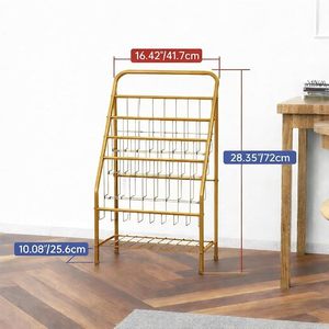 Étagère à livres moderne en métal, 6 niveaux, autoportante, pour la maison, le salon - Product Image 3