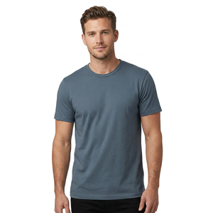 Camiseta de Hombre, Corte Regular, Cuello Redondo, Manga Corta, Color Sólido, Algodón Jersey, Estilo Casual, Tejido de Punto Liso - Product Image 5