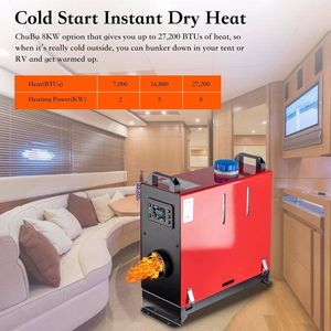 Riscaldatore Diesel All-in-One 5KW 12V/24V a Riscaldamento Rapido con Basso Consumo Energetico, Telecomando e Monitor LCD, 5L, Colore Tan, per Condizionatore da Parcheggio Auto - Product Image 4