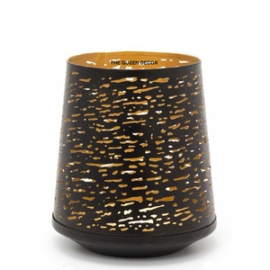 Elegant Gold Metal Iron Scented Candles Embossed Punched Hole Design Highly Popular for Home Christmas Table - Product Image 3