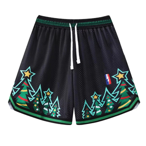 Pantalones Cortos de Baloncesto Deportivos Personalizados con Logotipo Estampado para Hombre, Transpirables y de Secado Rápido, Venta al Por Mayor de Fábrica - Product Image 1