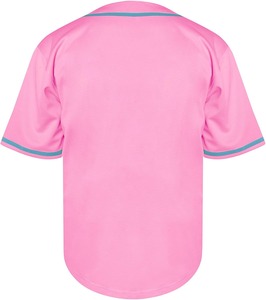 Blank Full Button Baseball Jersey Athletic Knit Breathable Short Sleeve Private Label Quick Dry <b>Vinyl</b> Printing - Product Image 3