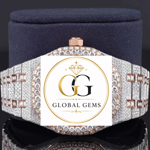 <b>Top</b> Quality <b>Rose</b> Gold Automatic VVS Moissanite Diamond Watch Rubber strap for Men or Luxury Wristwatch Available at Good Price - Product Image 6
