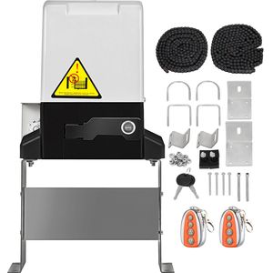 Apriporta scorrevole in alluminio AC1400 3100LBS con 2 telecomandi, kit hardware di sicurezza, velocità di movimento 43ft/min - Product Image 1