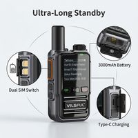 Radio PTT Global dengan Dual SIM dan Pengisian Cepat Tipe-C, Walkie Talkie Genggam Tangguh untuk Pekerjaan Lapangan VILSFUL VF450