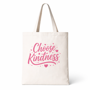 AMANI Premium Cotton <b>Canvas</b> <b>Tote</b> Bag 250GSM Eco Friendly Reusable Shopping Bag 12x16x3 Inches Choose Kindness Print Custom Logo - Product Image 1