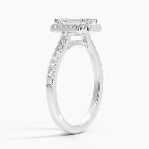 Bague BOJ 08 en argent 925 avec coupe émeraude, ornée d'un halo de diamants Odessa, 2 carats, couleur D, VVS1, moissanite certifiée GRA, prix bas - Product Image 2