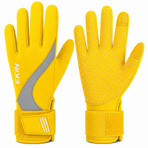 Gants de sports nautiques en néoprène jaune EKIN, antidérapants, fermeture auto-agrippante, unisexe, toutes saisons - Product Image 1