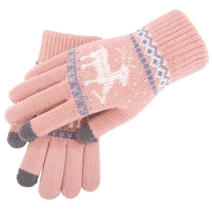 Cute Cartoon Winter Touch Screen <b>Gloves</b> Unisex <b>Wool</b> Knitted Warm Padded <b>Gloves</b> for Cycling Sports Outdoor Fishing Party Wear - Product Image 3
