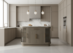 Îlot de cuisine moderne en bois massif, écologique, de qualité supérieure, fabriqué à la main, ensemble table et chaises de style américain, ExportFurniture - Product Image 4