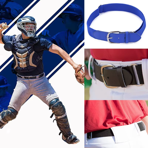 Professional Adjustable Baseball Softball Uniform <b>Belt</b> <b>Elastic</b> PU Leather D-ring Alloy Buckle 1.5" Width Youth Adult - Product Image 6
