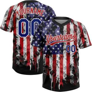 Camisetas Personalizadas de Béisbol y Sóftbol de Dos Botones para Hombres, Mujeres y Jóvenes - Camisetas Personalizadas con Nombre, Número y Logotipo Bordados - Product Image 2