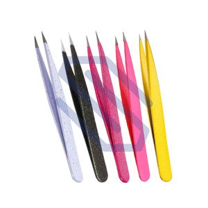 Pinzas de Precisión Samroz Beauty, Punta Afilada, Acero Inoxidable, Pinzas para Cejas, Herramienta para Manicura - Product Image 1