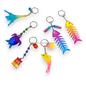 Llavero de recuerdo duradero con forma 3D de delfín de colores, con impresión UV, OEM ODM, el más vendido, artículos de tienda GID Ocean Park - Product Image 6