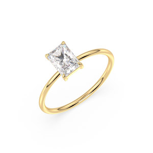 แหวนเพชรเม็ดเดี่ยว REYES พร้อมส่ง หรูหรา ทองคำขาว 14K เพชร HPHT CVD ผลิตในห้องปฏิบัติการ สำหรับผู้หญิง ของขวัญงานแต่งงาน งานหมั้น เครื่องประดับ - Product Image 1
