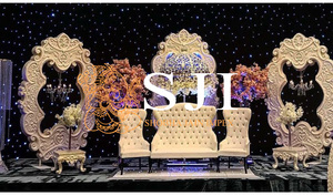 Rajwada Traditional Simple Carved Golden Fiber Window <b>Frame</b> with Professional Design for <b>Wedding</b> Decoration - Product Image 4